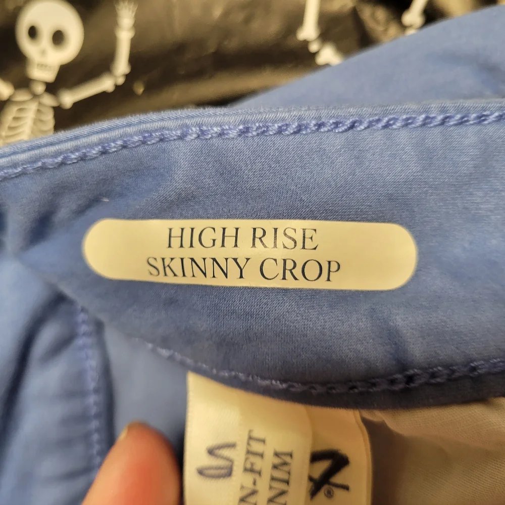 Seven7 High Rise Skinny Crop Ladies‎ Pants Skin-Fit Denim Size 16